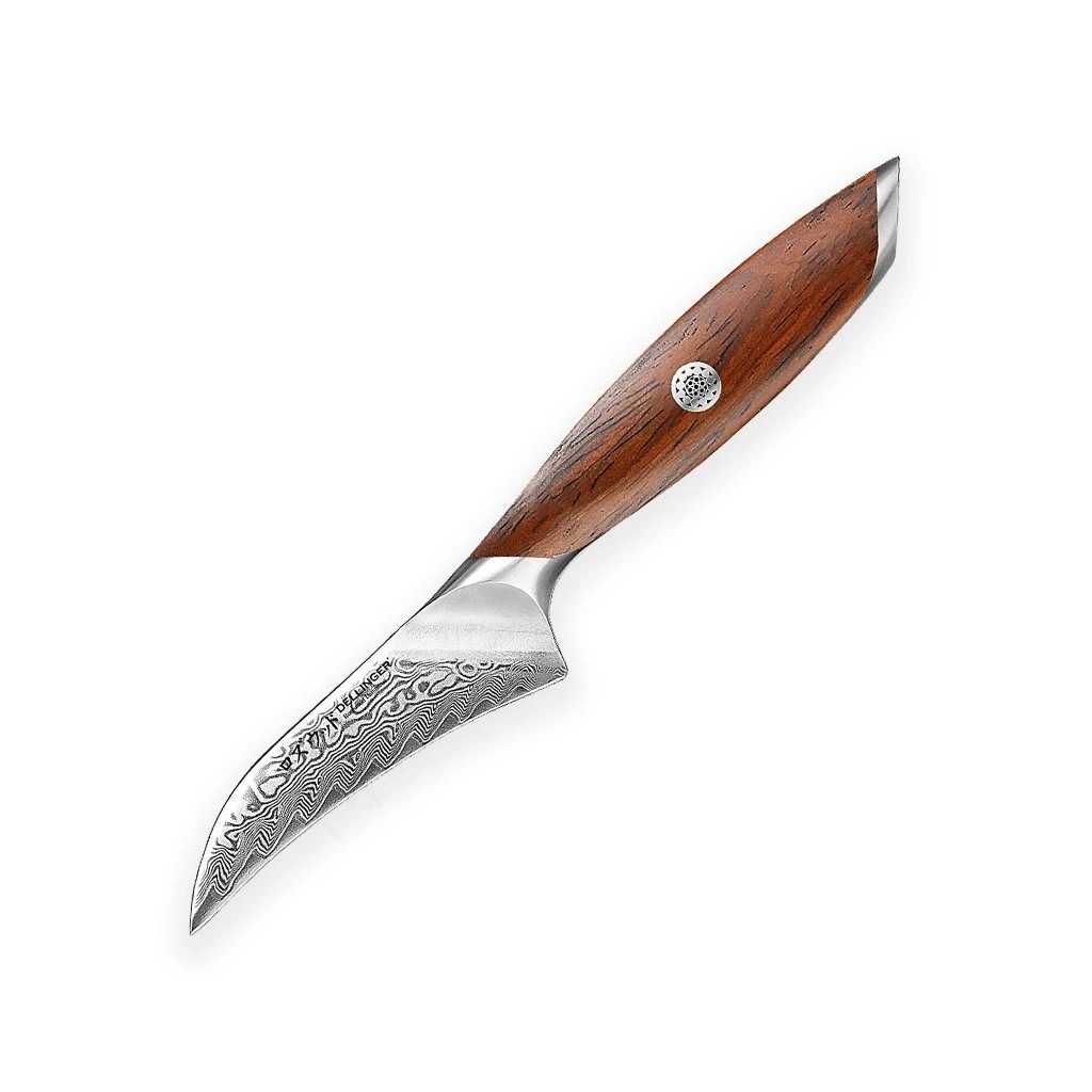 foto Kuchy�sk� loupac� n�� Paring 100 mm Dellinger� Rose Wood Damascus
